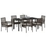 Conjunto de Comedor de Jardín 7 pcs Marrón ratán sintético en Sillas de jardín | Comprar online en Foru.es