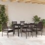 Conjunto de Comedor de Jardín 7 pcs Marrón ratán sintético en Sillas de jardín | Comprar online en Foru.es