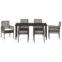 Conjunto de Comedor de Jardín 7 pcs Marrón ratán sintético en Sillas de jardín | Comprar online en Foru.es