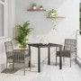 Conjunto de Comedor de Jardín 3 pcs Gris ratán sintético en Sillas de jardín | Comprar online en Foru.es
