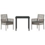 Conjunto de Comedor de Jardín 3 pcs Gris ratán sintético en Sillas de jardín | Comprar online en Foru.es