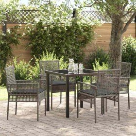 Conjunto de Comedor de Jardín 5 pcs Gris ratán sintético en Sillas de jardín | Comprar online en Foru.es