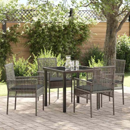 Conjunto de Comedor de Jardín 5 pcs Gris ratán sintético en Sillas de jardín | Comprar online en Foru.es