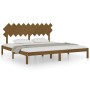 Estructura de cama madera maciza de pino marrón miel 200x200 cm de vidaXL, Camas y somieres - Ref: Foro24-3104891, Precio: 16...