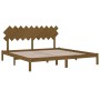 Estructura de cama madera maciza de pino marrón miel 200x200 cm de vidaXL, Camas y somieres - Ref: Foro24-3104891, Precio: 16...