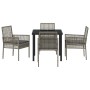 Conjunto de Comedor de Jardín 5 pcs Gris ratán sintético en Sillas de jardín | Comprar online en Foru.es
