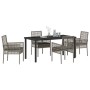 Conjunto de Comedor de Jardín 5 pcs Gris ratán sintético en Sillas de jardín | Comprar online en Foru.es