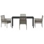 Conjunto de Comedor de Jardín 5 pcs Gris ratán sintético en Sillas de jardín | Comprar online en Foru.es