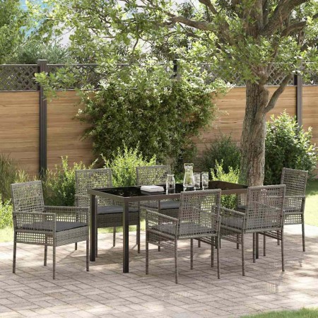 Conjunto de Comedor de Jardín 7 pcs Gris ratán sintético en Sillas de jardín | Comprar online en Foru.es