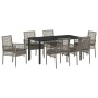 Conjunto de Comedor de Jardín 7 pcs Gris ratán sintético en Sillas de jardín | Comprar online en Foru.es