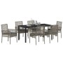 Conjunto de Comedor de Jardín 7 pcs Gris ratán sintético en Sillas de jardín | Comprar online en Foru.es