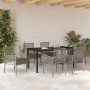 Conjunto de Comedor de Jardín 7 pcs Gris ratán sintético en Sillas de jardín | Comprar online en Foru.es