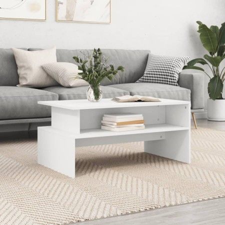 Mesa de centro madera de ingeniería blanco 90x55x42,5 cm de vidaXL, Mesas de centro - Ref: Foro24-834278, Precio: 44,50 €, De...