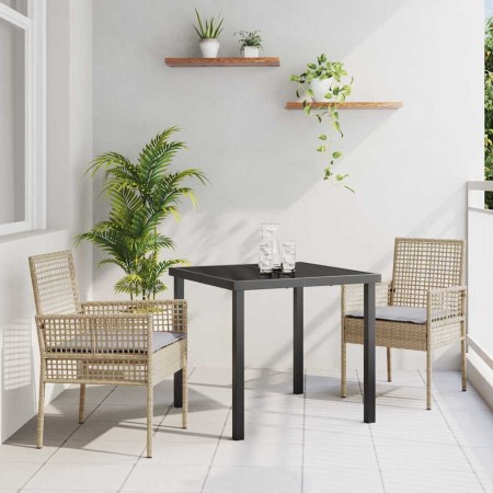 Conjunto de Comedor de Jardín 3 pcs Beige ratán sintético en Sillas de jardín | Comprar online en Foru.es