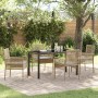 Conjunto de Comedor de Jardín 5 pcs Beige ratán sintético en Sillas de jardín | Comprar online en Foru.es