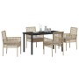 Conjunto de Comedor de Jardín 5 pcs Beige ratán sintético en Sillas de jardín | Comprar online en Foru.es