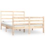 Estructura de cama madera maciza de pino 120x190 cm de vidaXL, Camas y somieres - Ref: Foro24-3104976, Precio: 112,45 €, Desc...