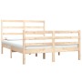 Estructura de cama madera maciza de pino 120x190 cm de vidaXL, Camas y somieres - Ref: Foro24-3104976, Precio: 112,45 €, Desc...