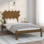 Estructura de cama de madera maciza marrón miel 100x200 cm de vidaXL, Camas y somieres - Ref: Foro24-3104861, Precio: 101,36 ...