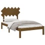 Estructura de cama de madera maciza marrón miel 100x200 cm de vidaXL, Camas y somieres - Ref: Foro24-3104861, Precio: 101,36 ...