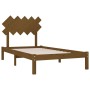 Estructura de cama de madera maciza marrón miel 100x200 cm de vidaXL, Camas y somieres - Ref: Foro24-3104861, Precio: 101,36 ...