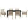Conjunto de Comedor de Jardín 7 pcs Beige ratán sintético en Sillas de jardín | Comprar online en Foru.es