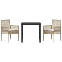 Conjunto de Comedor de Jardín 3 pcs Beige ratán sintético en Sillas de jardín | Comprar online en Foru.es