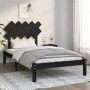 Estructura de cama de madera maciza negro 100x200 cm de vidaXL, Camas y somieres - Ref: Foro24-3104862, Precio: 119,39 €, Des...