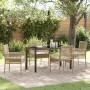 Conjunto de Comedor de Jardín 5 pcs Beige ratán sintético en Sillas de jardín | Comprar online en Foru.es