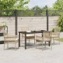 Conjunto de Comedor de Jardín 5 pcs Beige ratán sintético en Sillas de jardín | Comprar online en Foru.es