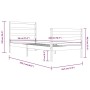 Estructura de cama madera maciza de pino 90x200 cm de vidaXL, Camas y somieres - Ref: Foro24-3104991, Precio: 86,95 €, Descue...