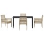 Conjunto de Comedor de Jardín 5 pcs Beige ratán sintético en Sillas de jardín | Comprar online en Foru.es