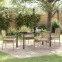 Conjunto de Comedor de Jardín con cojín 5 pcs Beige Poliratán en Sillas de jardín | Comprar online en Foru.es