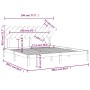 Estructura de cama de madera maciza de pino negra 200x200 cm de vidaXL, Camas y somieres - Ref: Foro24-3104892, Precio: 163,3...
