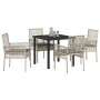 Conjunto de Comedor de Jardín 5 pcs Gris Claro ratán sintético en Sillas de jardín | Comprar online en Foru.es