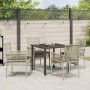 Conjunto de Comedor de Jardín 5 pcs Gris Claro ratán sintético en Sillas de jardín | Comprar online en Foru.es