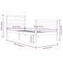 Estructura de cama madera maciza de pino blanca 90x200 cm de vidaXL, Camas y somieres - Ref: Foro24-3104992, Precio: 92,99 €,...