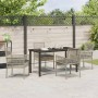 Conjunto de Comedor de Jardín 5 pcs Gris Claro ratán sintético en Sillas de jardín | Comprar online en Foru.es