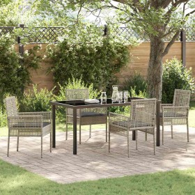 Conjunto de Comedor de Jardín 5 pcs Gris Claro ratán sintético en Sillas de jardín | Comprar online en Foru.es