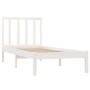 Estructura de cama madera maciza de pino blanco 90x200 cm de vidaXL, Camas y somieres - Ref: Foro24-3105057, Precio: 94,49 €,...