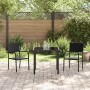 Conjunto de Comedor de Jardín 3 pcs Negro ratán sintético en Sillas de jardín | Comprar online en Foru.es