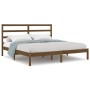 Estructura de cama madera maciza de pino marrón miel 200x200 cm de vidaXL, Camas y somieres - Ref: Foro24-3104956, Precio: 15...