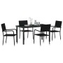 Conjunto de Comedor de Jardín 5 pcs Negro ratán sintético en Sillas de jardín | Comprar online en Foru.es