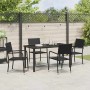 Conjunto de Comedor de Jardín 5 pcs Negro ratán sintético en Sillas de jardín | Comprar online en Foru.es