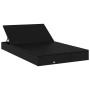 Tumbona 2 personas ratán sintético con cojines negro de vidaXL, Tumbonas - Ref: Foro24-319645, Precio: 244,99 €, Descuento: %