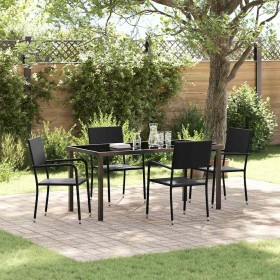 Conjunto de Comedor de Jardín 5 pcs Negro ratán sintético en Sillas de jardín | Comprar online en Foru.es