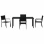 Conjunto de Comedor de Jardín 5 pcs Negro ratán sintético en Sillas de jardín | Comprar online en Foru.es