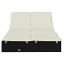 Tumbona 2 personas ratán sintético con cojines negro de vidaXL, Tumbonas - Ref: Foro24-319645, Precio: 244,99 €, Descuento: %