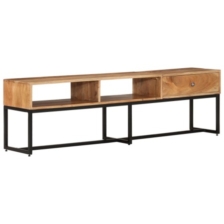 Mueble de TV madera maciza de acacia 160x30x45 cm en Muebles TV | Comprar online en Foru.es