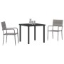 Conjunto de Comedor de Jardín 3 pcs Gris ratán sintético en Sillas de jardín | Comprar online en Foru.es
